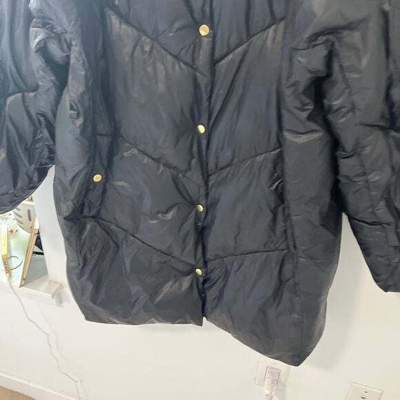 J. Crew Black Signature Puffer Coat Size Large - Picture 7 of 8